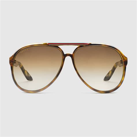 gucci sunglasses aviator mens|Gucci 56mm exaggerated aviator sunglasses.